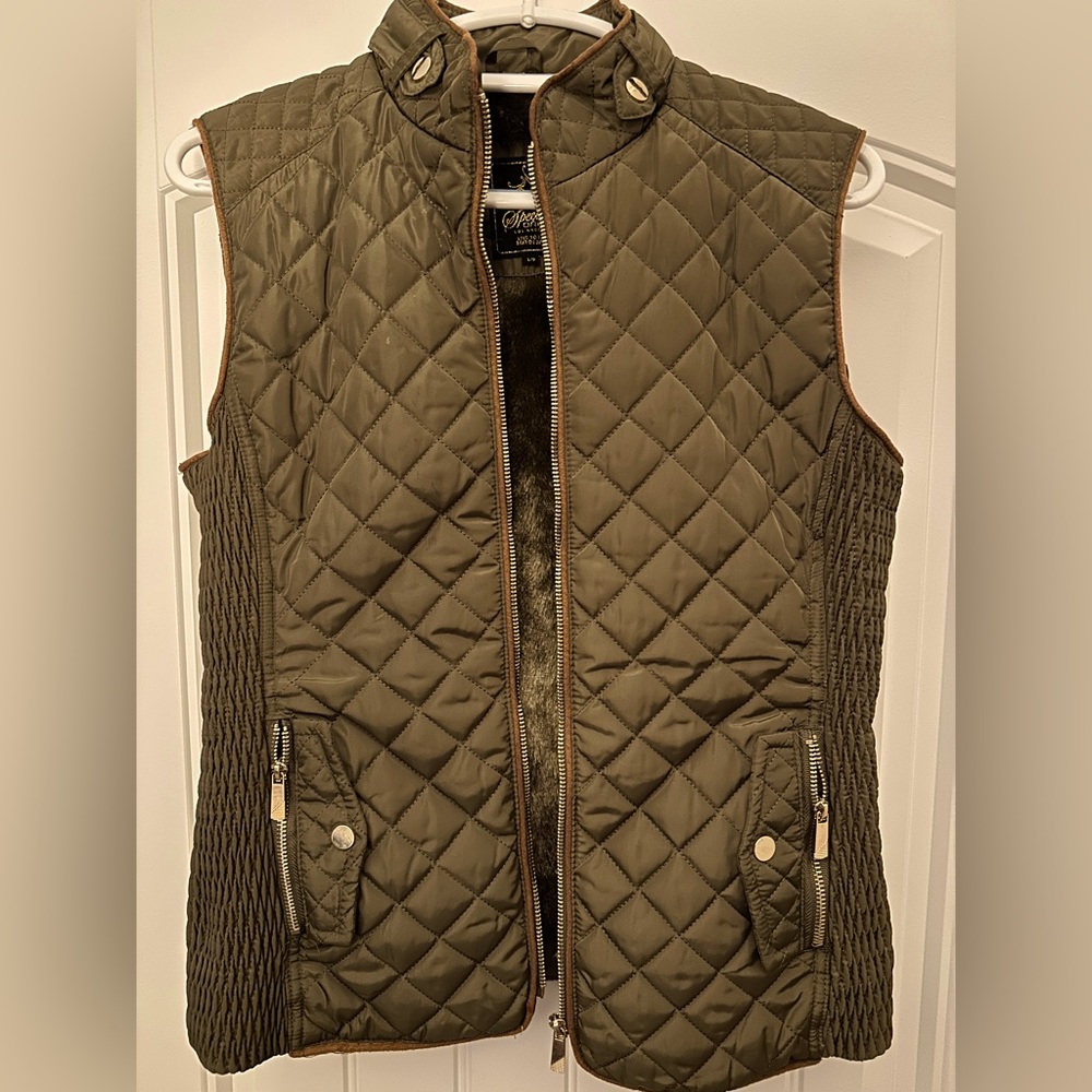 Olive Quilted Vest